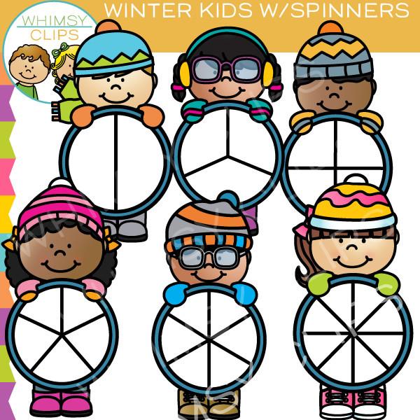 600x600 Winter Kids Spinners Clip Art , Images Amp Illustrations Whimsy Clips