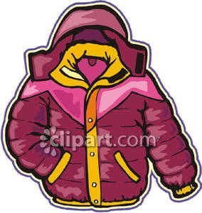 284x300 Pink Winter Jacket Royalty Free Clipart Picture