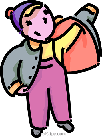 357x480 Boy Putting On His Winter Coat Royalty Free Vector Clip Art