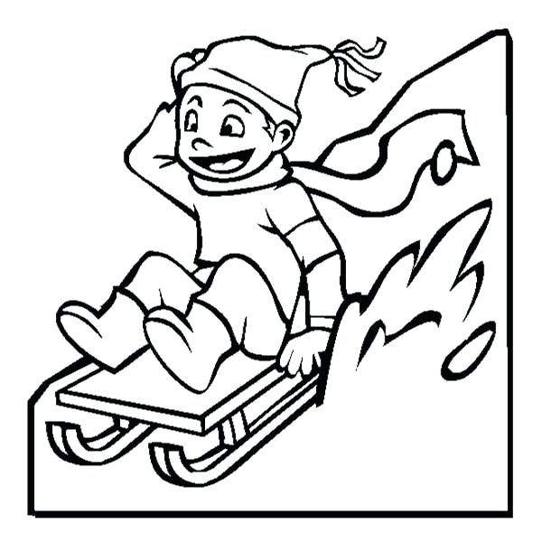 600x600 Sledding Coloring Pages The Will Love This Free Printable Winter