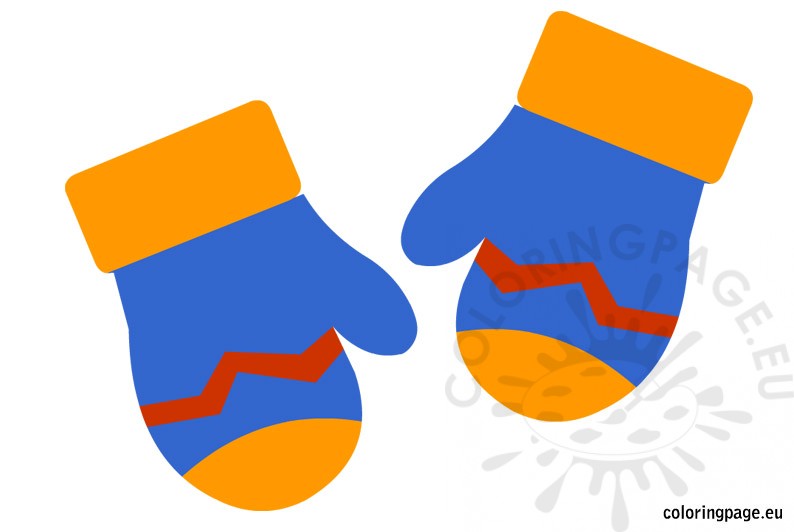 794x532 Winter Gloves Coloring Page