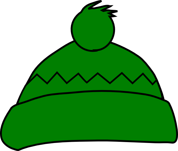 600x508 Green Winter Hat Clip Art