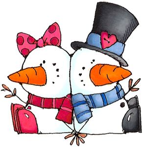 292x300 His Amp Her Snow People Snowman Snowman, Snow And People