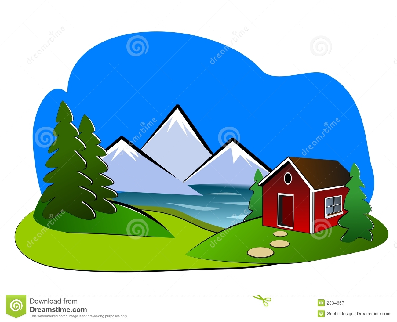 1300x1055 Cottage Clipart Winter Landscape
