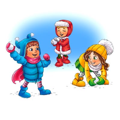 400x400 Snowball Fight Clip Art Disney Winter Fun Collection Digi Stamp