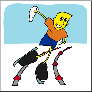 304x304 Clip Art Cartoon School Scene Sports Winter Sports 04 Color I