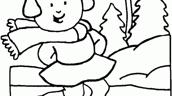 585x329 Skating Preschool Coloring Pages Winter Season Of For We Are All