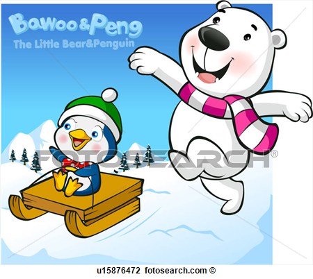 450x402 Penguin And Polar Bear Clipart