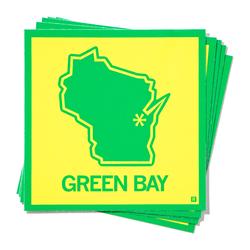 250x250 Milwaukee, Wisconsin Outline Sticker Raygun