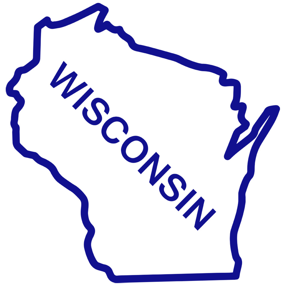 1000x1000 Wisconsin State Outline Clip Clipart Panda