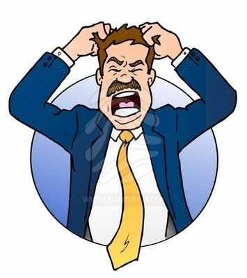 355x400 Man Frustrated Clipart