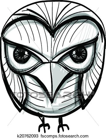 360x470 Clipart Of Smart Owl. Education, Wisdom Symbol. K20762093