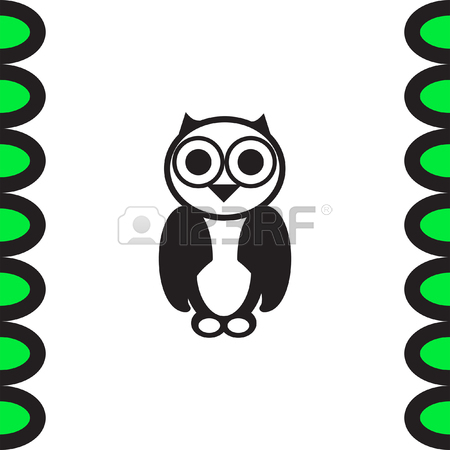 450x450 Owl Vector Icon. Cute Bird Toy Sing. Wisdom Symbol Royalty Free