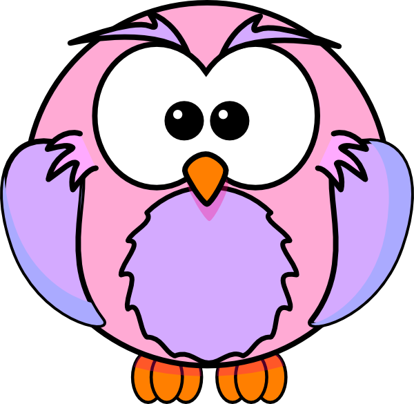 600x585 Pink And Purple Owl Clip Art