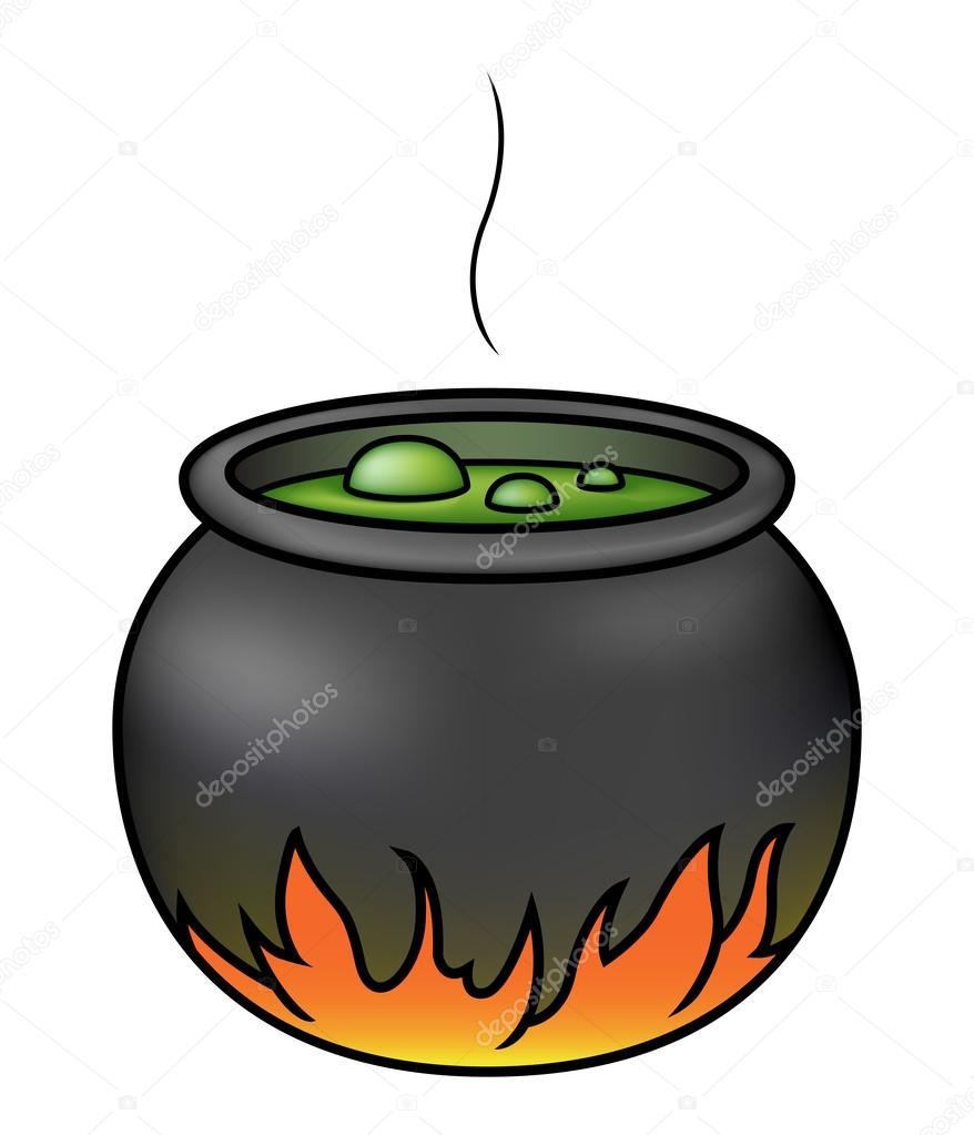 878x1023 Witches' Cauldron Stock Vector Avelkrieg