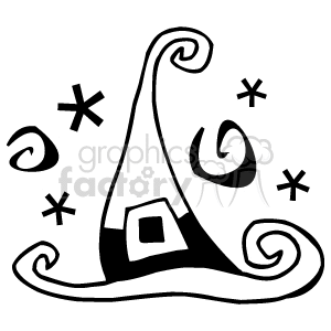300x300 Royalty Free Whimsical Witches Hat 144768 Vector Clip Art Image