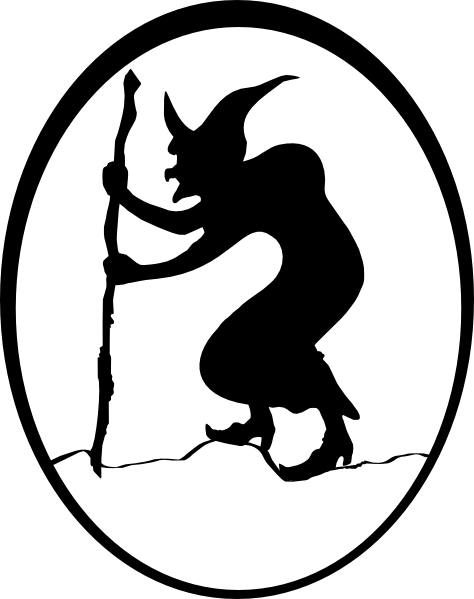 474x599 Walking Witch Clip Art