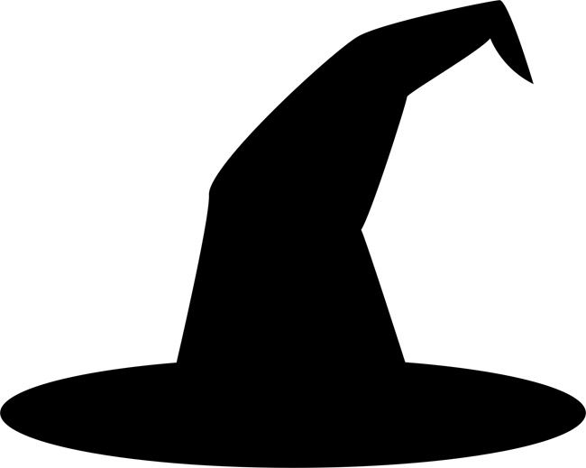 650x519 Witch Hat Stencils Spooky Halloween Decorations Clipart