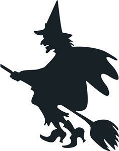236x300 Halloween Witch Flying On A Broomstick Vector Graphics