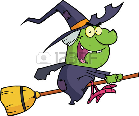 450x373 Vector Cartoon Clip Art Illustration Of An Ugly Or Scary Witch
