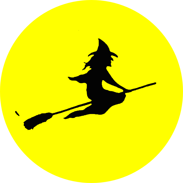 600x600 Witch Flying Clip Art