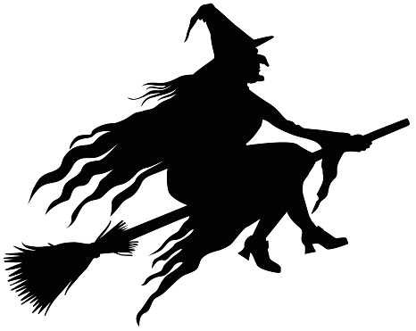 Witch On Broom Clipart | Free download on ClipArtMag