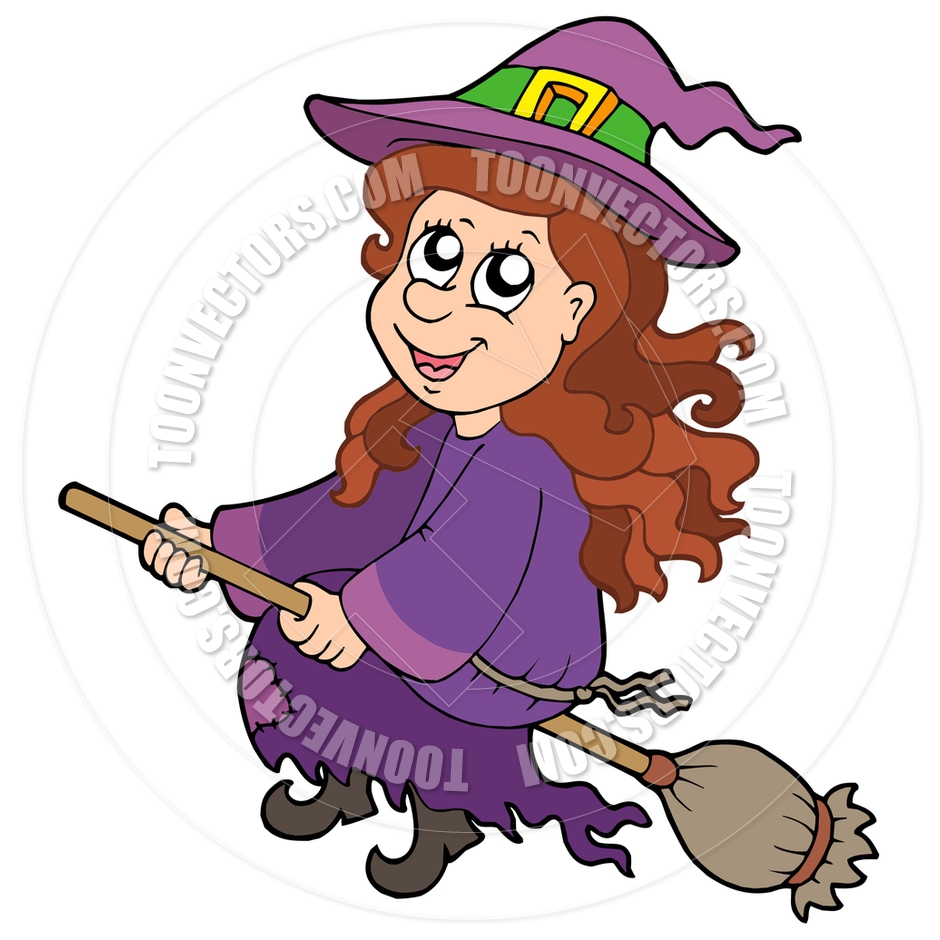 Witch On Broom Clipart | Free download on ClipArtMag