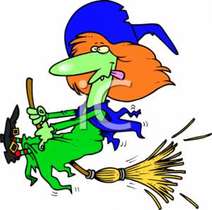 300x298 Cartoon Clipart Picture Of Wacky Witch On A Broom