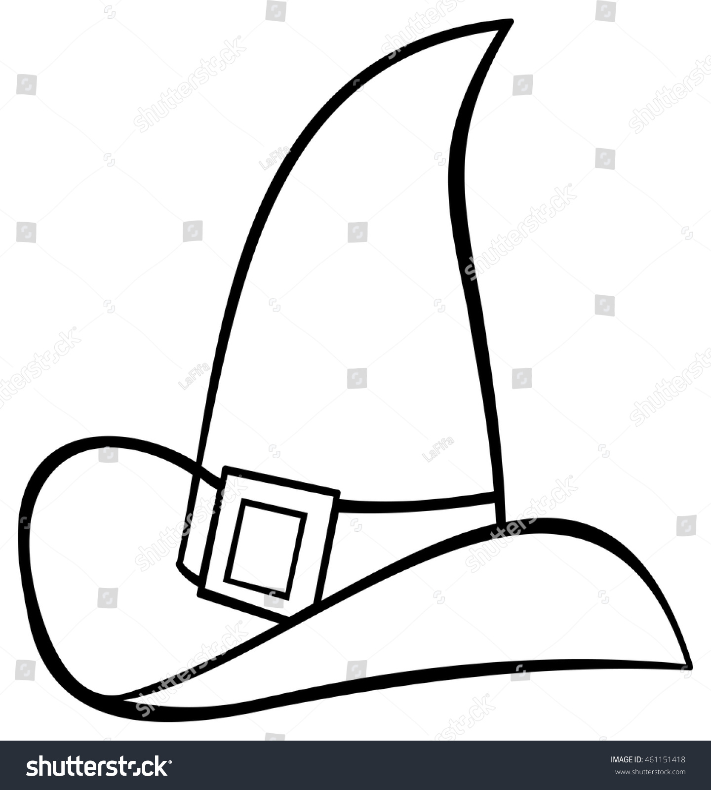 1440x1600 Witch Hat Clipart Black And White
