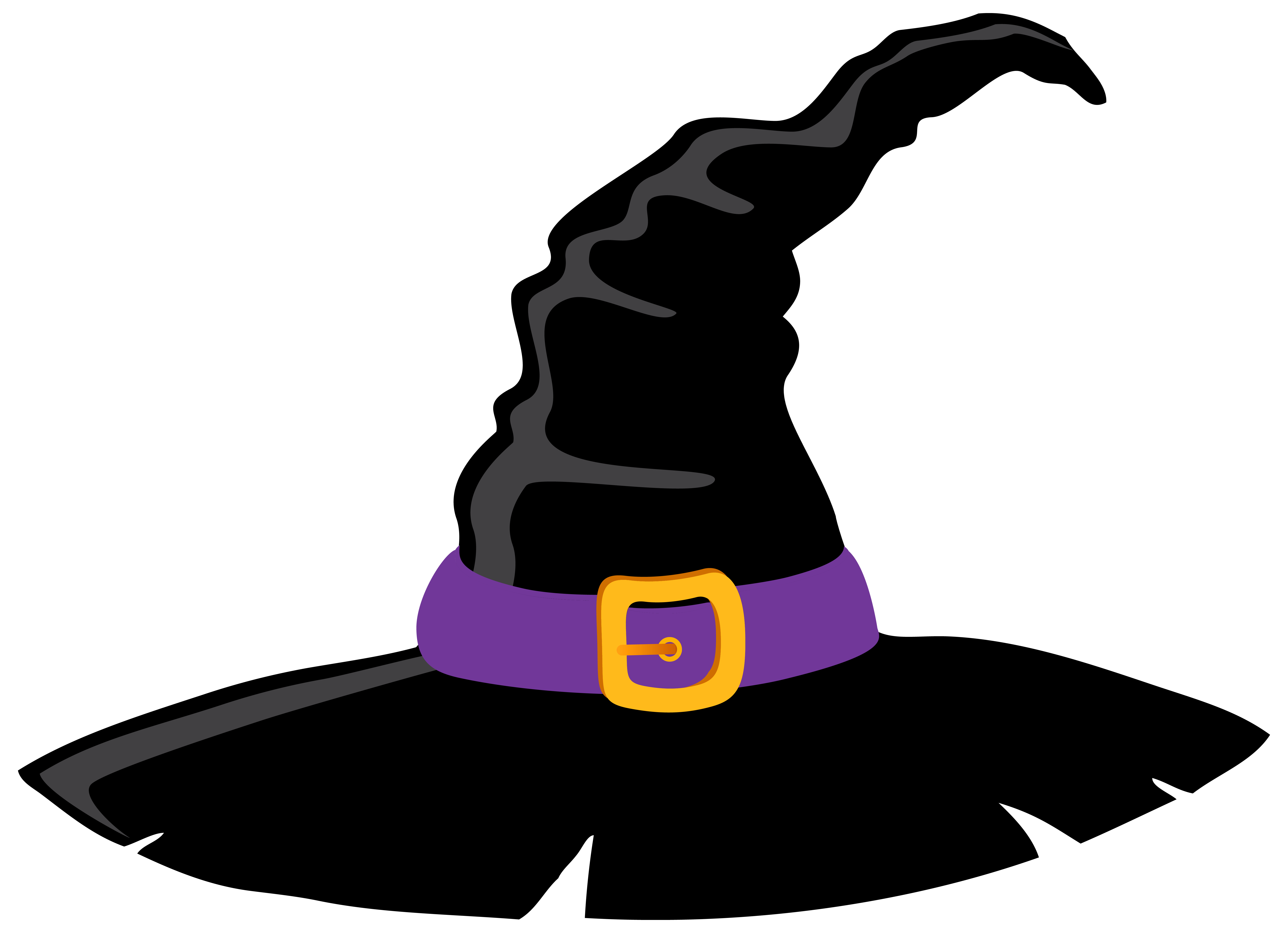 6312x4571 Witch Hat And Purple Clipart Image