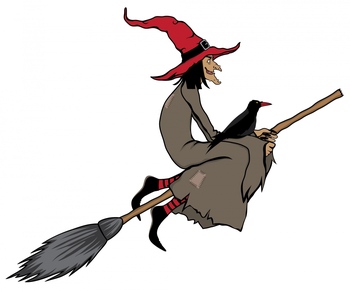 350x291 Witch Clipart Broom Drawing