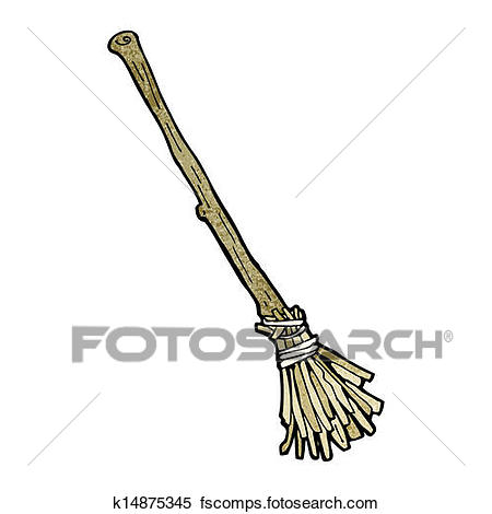 450x470 Clipart Of Cartoon Witch's Broom K14875345
