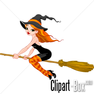 324x324 Cute Witch On Broom Clipart