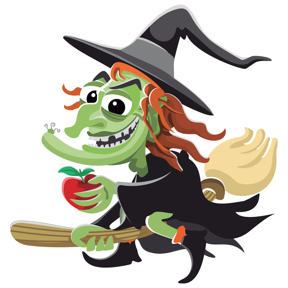 1000x1000 Free Funny Looking Witch Clip Art
