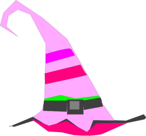 300x279 Witch Hat Pink Clip Art