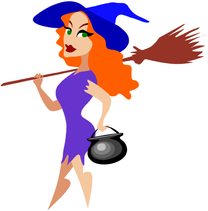689x700 Free Clipart Of Halloween Witches