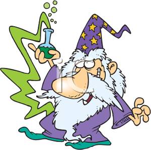 300x298 Art Image A Grinning Wizard With A Green Potion