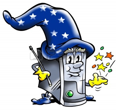 400x380 Computer Clip Art Wizard Cliparts