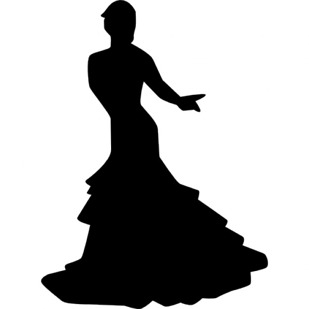 626x626 Flamenco Female Dancer Pose Icons Free Download