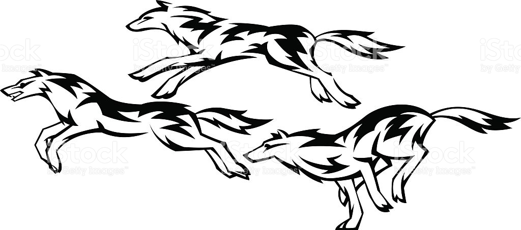 1024x453 Wolf Clipart Three