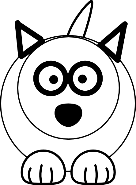 444x600 Free Wolf Clipart Black And White Image