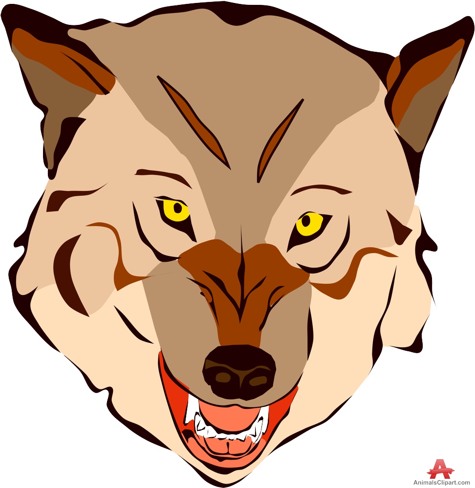 Wolf Face Clipart | Free download on ClipArtMag