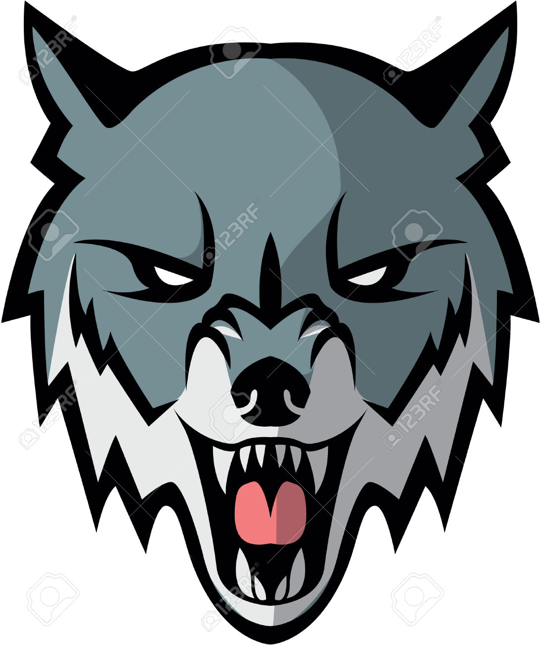Wolf Face Clipart | Free download on ClipArtMag
