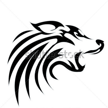 380x380 Howling Wolf Head Clip Art