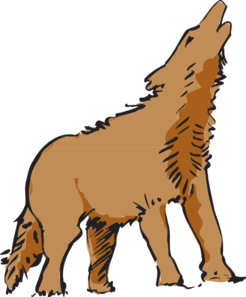 246x297 Howling Wolf Art Clip Art