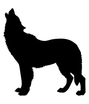 300x350 Wolf Howling Clipart