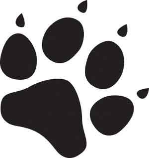 300x317 Wolf Paw Print Clip Art