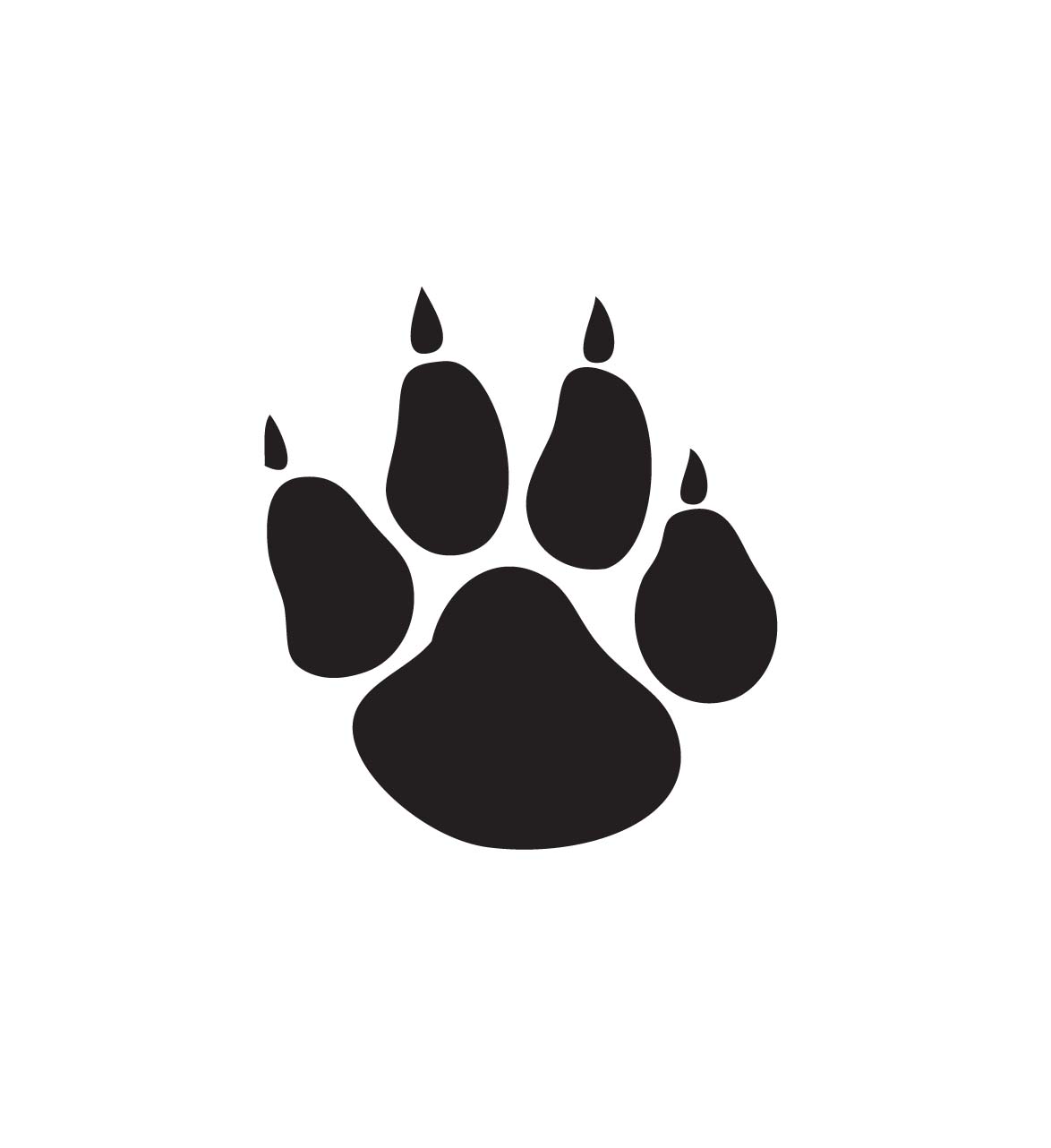 1174x1282 Wolf Paw Print Clip Art
