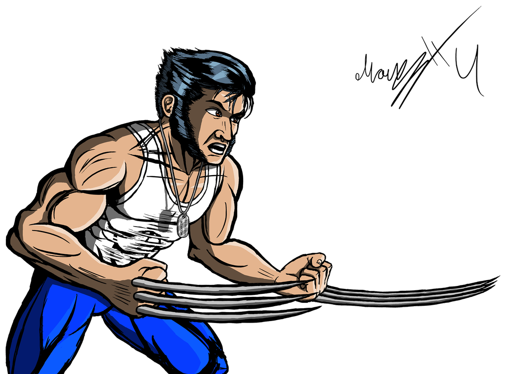 1024x756 Hugh Jackman As Wolverine Logan Clip Art By Marioucomics