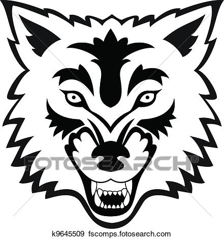 441x470 Clip Art Of Wolf Face Tattoo K9645509
